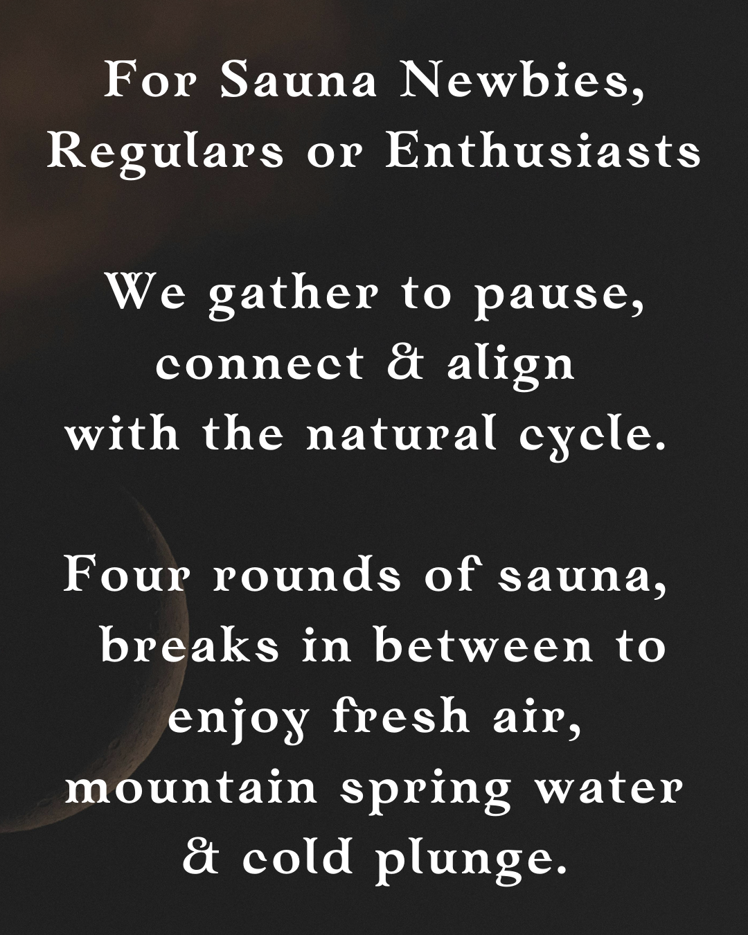 Lunar Sauna Ritual - Friday 20th February | 7:00–9:00pm