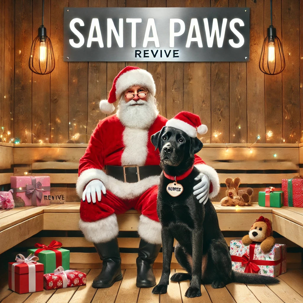 Santa Paws – Dog Christmas Photos with Santa at Revive Saunas