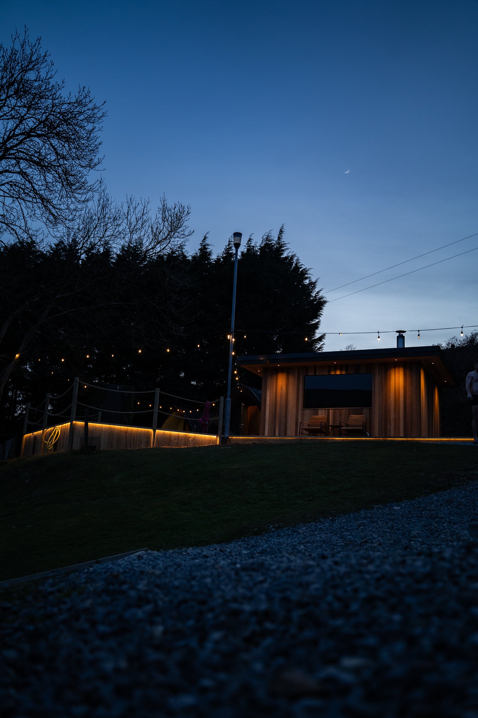 Wood-fired sauna cabin at Revive Saunas in Rostrevor